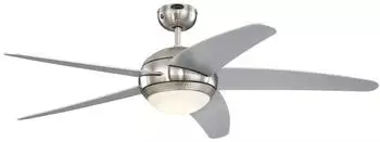 WESTINGHOUSE Bendan 132 cm Deckenventilator silber mit LED Licht inkl. Fernbedienung