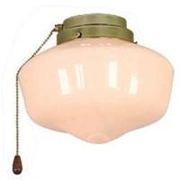 CasaFan 1 MP Schoolhouse Deckenventilator-Leuchte Opalglas (glänzend)
