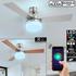 ETC Shop etc-shop Deckenventilator, Decken Ventilator Raum-Kühler Lampe Lüfter App Google FERNBEDIENUNG im Set inkl. RGB LED Leuchtmittel