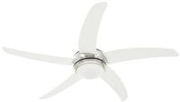 vidaXL Dekorativer Deckenventilator mit Leuchtmittel 128 cm Wei&szlig;