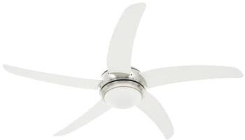 vidaXL Deckenventilator mit Leuchtmittel 128 cm wei&szlig;
