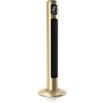 Brandson Turmventilator mit Fernbedienung, LED-Display & Oszillation Lüfter champagne goldfarben