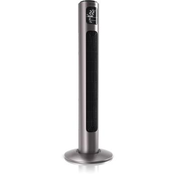 Brandson Turmventilator mit Fernbedienung, LED-Display & Oszillation Lüfter rauchgrau grau