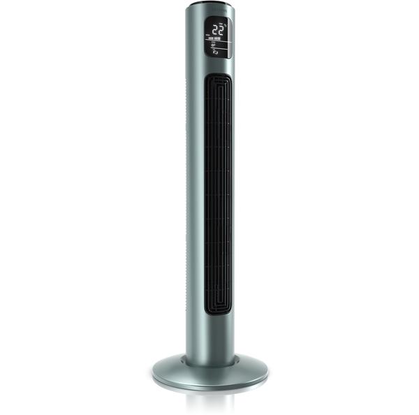Brandson Turmventilator mit Fernbedienung, LED-Display & Oszillation Lüfter silbermint grün
