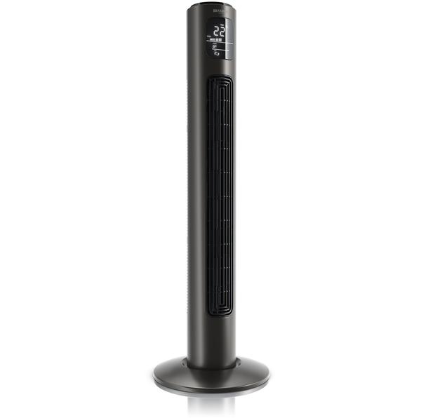 Brandson Turmventilator mit Fernbedienung, LED-Display & Oszillation Lüfter aschgrau grau