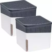 Raumentfeuchter Cube Wei&szlig; 500 G 2er Set, Luftentfeuchter, Wei&szlig;, Kunststoff (abs)