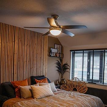 QAZQA - Modern Deckenventilator mit beleuchtung und fernbedienung Gold | Messing - Cool | Wohnzimmer | Schlafzimmer | Küche - Stahl Rund - LED geeignet E14