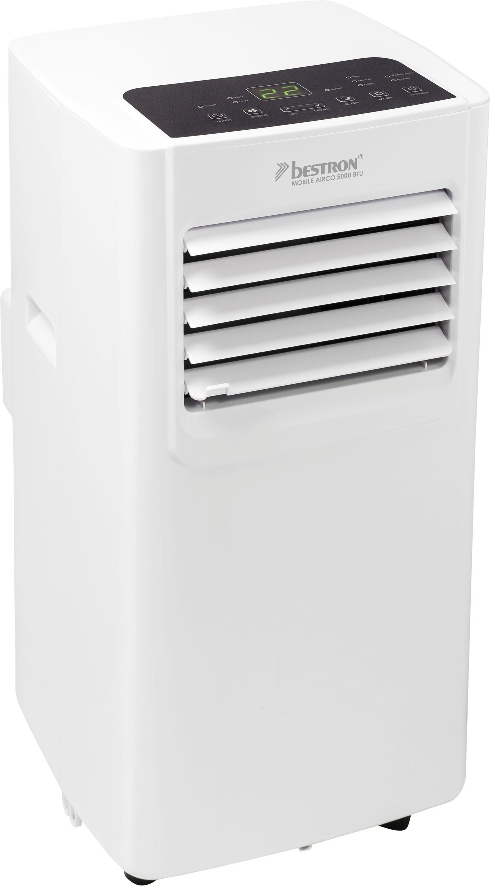 Bestron Klimagerät mobiles Gerät, für Räume bis 24m², Kühlleistung 1,4 kW  mit umweltfreundlichem Kühlmittel, 5.000BTU/h, Farbe: weiß Test TOP  Angebote ab 213,61 € (August 2023)
