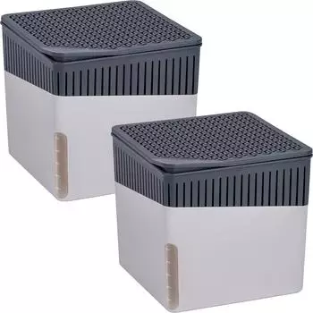 Wenko Cube 1000 g 2er-Set hellgrau (69381800)