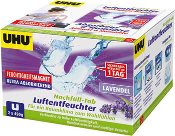 UHU Feuchtigkeitsmagnet Nachfüll-Tab Lavendel 2 x 450 g