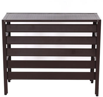 Mendler Alu-Verkleidung f&uuml;r Klimaanlage/W&auml;rmepumpe HWC-K59 74x98x38cm braun