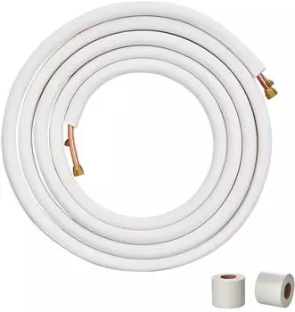 VEVOR Mini-Split-Leitungsset 7,6m Kupferrohre 3/8" & 5/8" dreischichtige Isolierung (JSY-SS-SKU5)