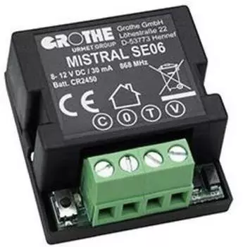 Grothe MISTRAL SE06 Funksender Unterputz RW150m 868,35MHz (43443)
