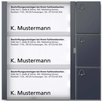 Siedle Tastenmodul TM 612-3 AG anthrazitgrau (210004999-00)