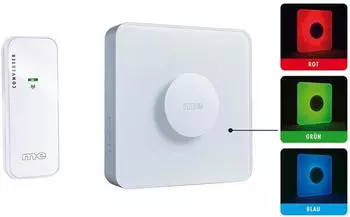 M-E Modern Electronics Funkgong Komplett-Set beleuchtet BELL-340 weiß mit 8 Tönen (41162)