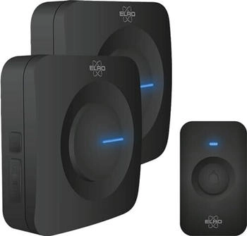Elro DB3000 Funk Set 2X Tragbare Empf&auml;nger + Batterie-Wasserdicht Schwarz (DB3000-P1C2B)