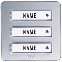 m-e modern-electronics 41082 Funkklingel Sender beleuchtet, mit Namensschild (41082)