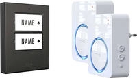 m-e 100152 Funkklingel Komplett-Set beleuchtet klangaktiv mit Bewegungsmelder