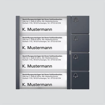 Siedle Tasten-Modul TM 612-4 AG anthrazitgrau 1+n Funktionsmodul für Türkommunikation (210005000-00)