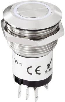 Renkforce RF-4707814 1fach Edelstahl Weiß 24 V DC/ 2 A 24 V AC/ 1 A