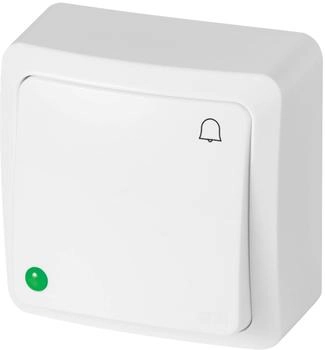 Elektro-Plast BERG Aufputz Klingel Taster Weiß (BERG-W-3714-00)