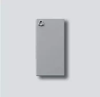 Siedle Klingeltaste mit Glockensymbol, Silber (200029800-00)