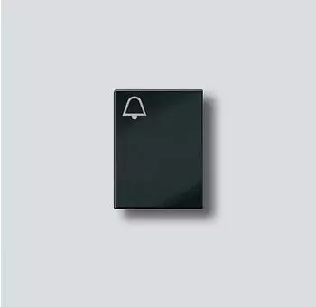 Siedle Klingeltaste mit Glockensymbol, schwarz-hochglanz (200029941-00)