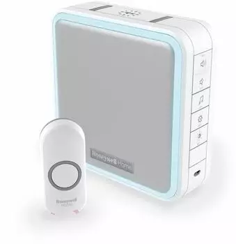 Honeywell Series 9 Tragbare Funkklingel, LED, Weiß (DC915N)