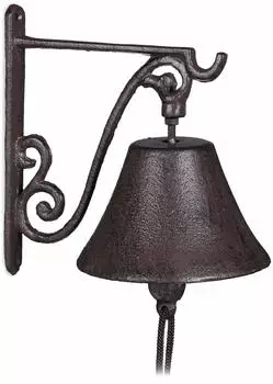 Relaxdays T&uuml;rglocke Gusseisen, Vintage, braun (4)
