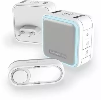 Honeywell Serie 5 Kompakt-Türklingel Kit Haus & Garten, kabellos, weiß (DC515SHGP2)