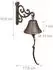 Relaxdays Wandglocke Gusseisen, antik, braun