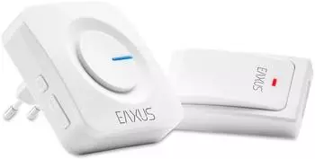 Eaxus Funk-Türklingel kabellos, kinetisch, 36 Melodien, IP44, weiß