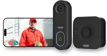 CalEx Smart Security Video-Türklingel Full HD 1080p, 2-Wege-Audio, schwarz (429270)