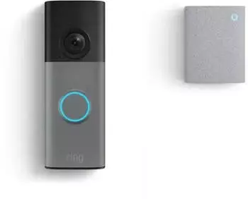Ring Battery Video Doorbell (2nd Gen) + Chime (3rd Gen), 2K, Gegensprechfunktion (B0GH2BCL9N)