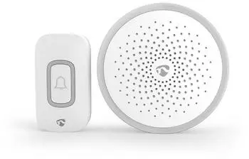 Nedis Drahtloses Türklingel-Set 80dB 150m 60 Melodien, weiß (DOORB10CWT)
