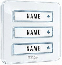 M-E Modern Electronics Klingeltaster 3-Fam.-Haus weiß (KTA-3 WW)