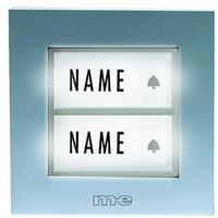 M-e Modern-electronics Ktb-2 S Klingeltaster Mit Namensschild 2fach Silber 12...