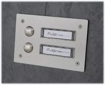 Edelstahl-designprofi V2A Klingelplatte 2-Fach (KL0351)