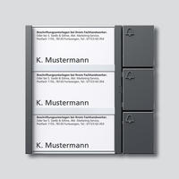 S. Siedle & Soehne Tastenmodul TM 612-3 DG dunkelgrau-glimmer 3fach (200038761-00)
