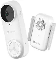 Ezviz Drahtlose Kamera T&uuml;rklingel Kit Akku 5200mah, 2k Video T&uuml;rklingel Wifi, Ai