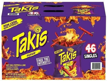 Barcel Takis Fuego Hot Chili Pepper & Lime (46 x 28g)