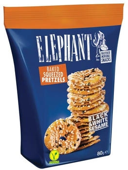 Elephant Squeezed Pretzels Black & White Sesame 80g