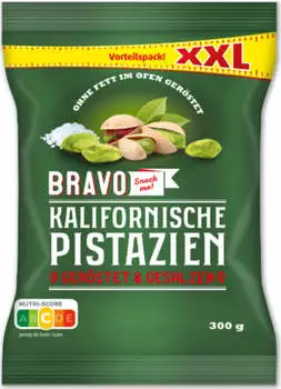 Bravo Kalifornische Pistazien ger&ouml;stet & gesalzen