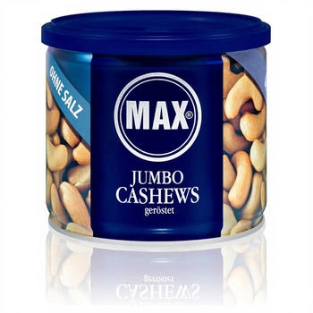 MAX! Jumbo Cashewkerne geröstet ungesalzen 225g