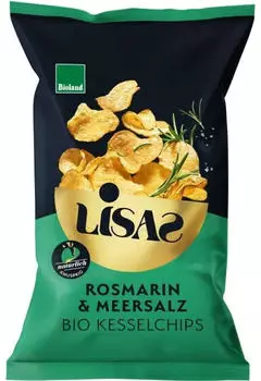 Lisa's Bio Kesselchips Rosmarin & Meersalz 115g