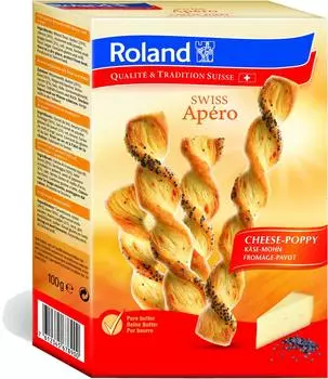 Roland Swiss Twist Käse-Mohn 100g