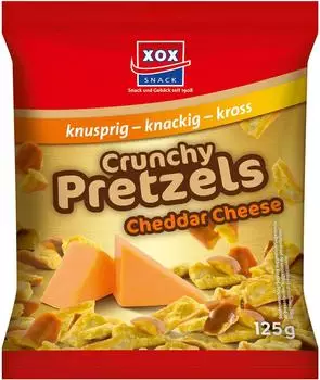 XOX Crunchy Pretzels Cheddar Cheese 125g