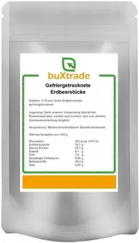 Buxtrade Gefriergetrocknete Erdbeerstücke 0,05kg