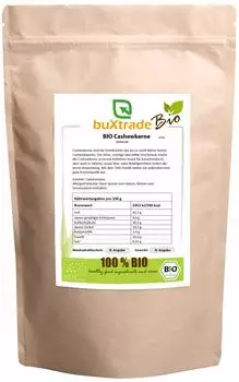 Buxtrade Bio Cashewkerne 0,25kg
