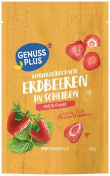 Genuss Plus Gefriergetrocknete Erdbeeren in Scheiben 25g